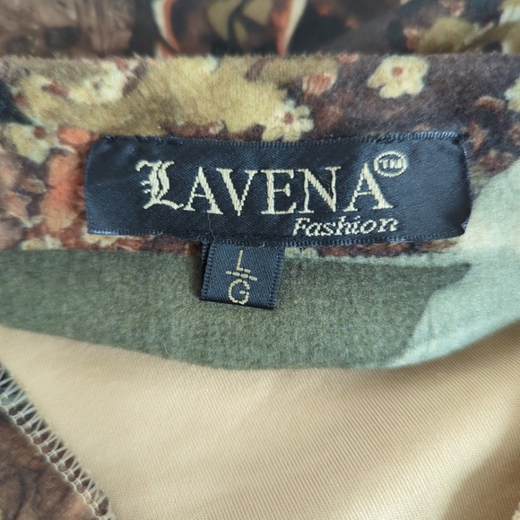 Velour Tunic Top Patchwork Cowl Neck Asymmetrical Hem Boho Artsy Fall SZ Lrg - Picture 7 of 14